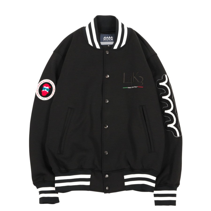 Apparel L4K3 | L4K3 Muta Stadium Jumper (Black/Black)